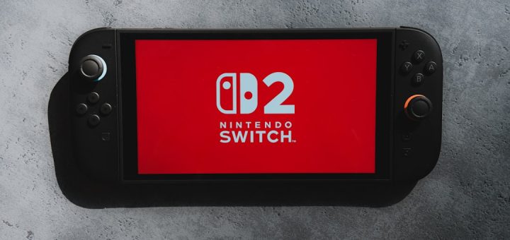 The nintendo switch 2 with a red screen.