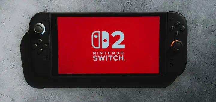 The nintendo switch 2 with a red screen