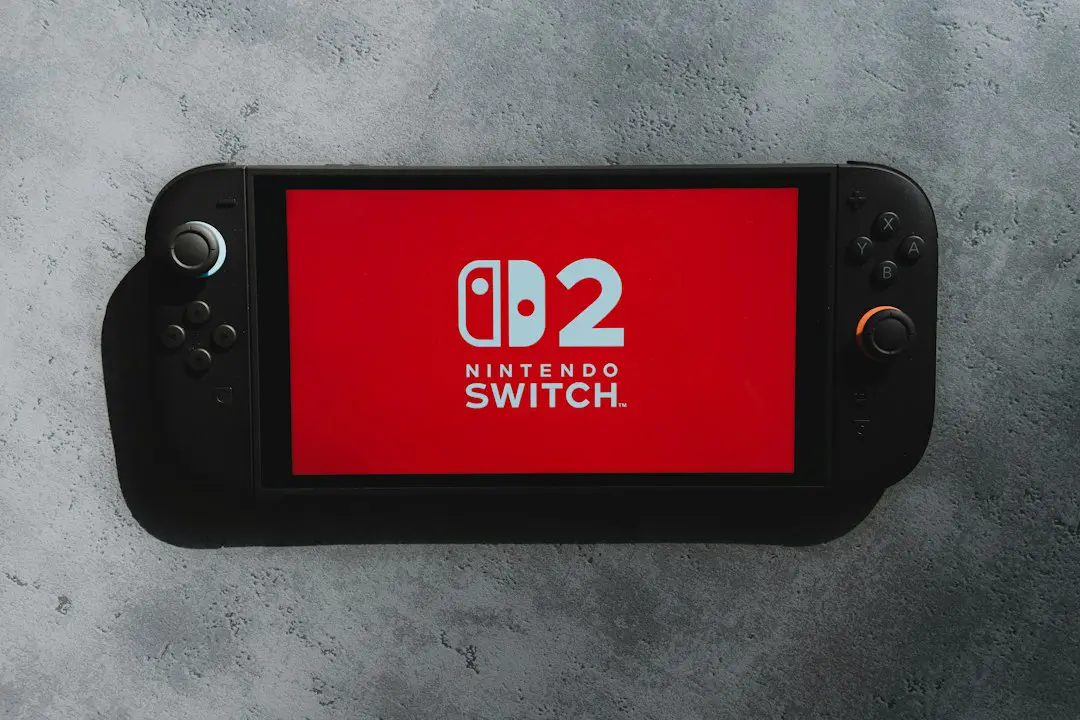 The nintendo switch 2 with a red screen