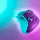 Manette de jeu vidéo éclairée au néon